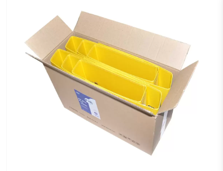 PP Lever Arch File, 8cm, F/S Size, Yellow, PP Origin Germany - FSBF8PYLFN10