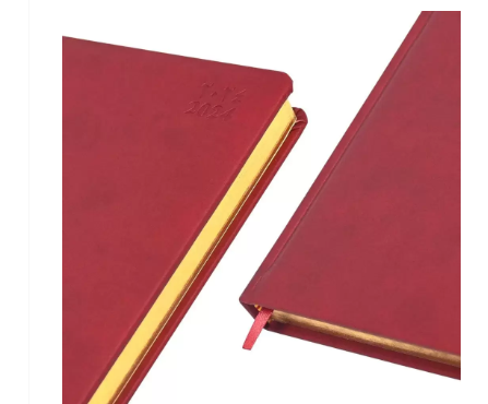 FIS Golden A5 Diary 2024 (Arabic/English) Maroon - FSDI19AEG24MR