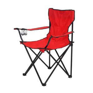 Royalford Camping Chair With Carrying Bag Foldable (51X51X90Cm) - Red