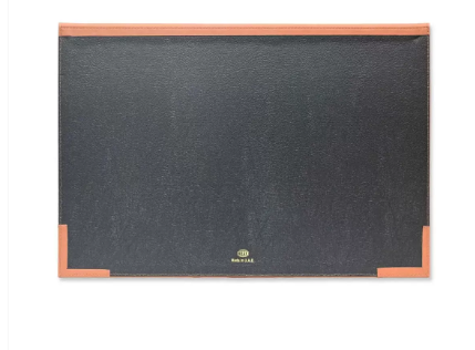 FIS Year Planner 2024 (English/French) Italian PU with Desk Blotter, Brown - FSDKPUBEF24BR