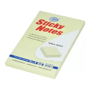 FIS Sticky Note, Colour Yellow with Ruling, Size 6 x 4 Inch, 100 Sheets, Quantity per Pack 12 - FSPO64RN