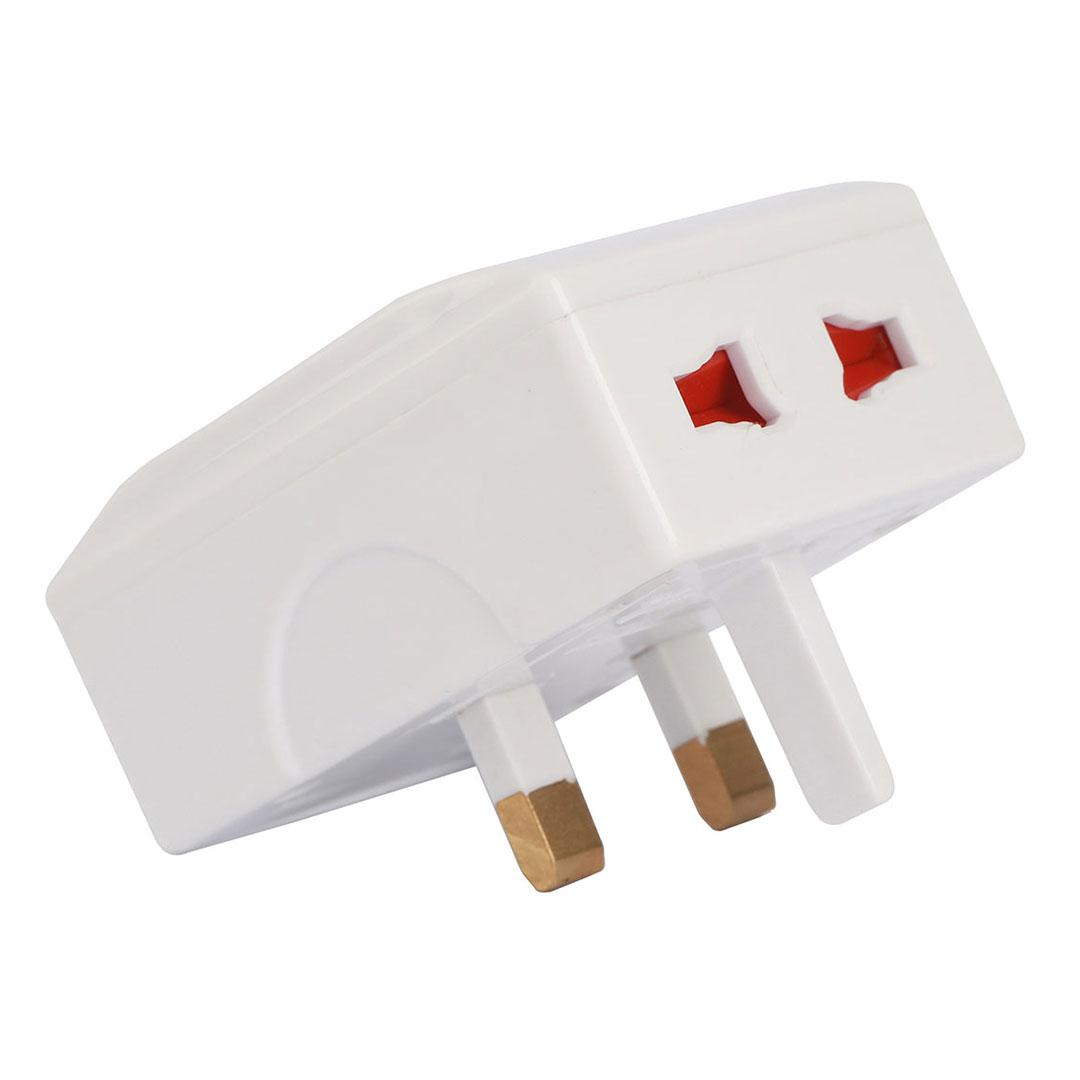 Multi-Plug 3 Pin Flat Plug Without Earth Light + 1 Way 3 Pin Universal Socket & 2 Way 2 Pin Socket