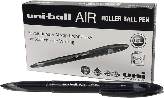 Uni-Ball UBA-188-M Roller Ball Pen Air-Tip 0.28-0.5mm, Black