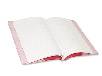 Fis Executive Soft Cover Notebook, Italian Pu Cover, Single Ruled, 96 Sheets With Gift Box, Pink Color, A4 (210 X 297 Mm) - Fsnba4pi