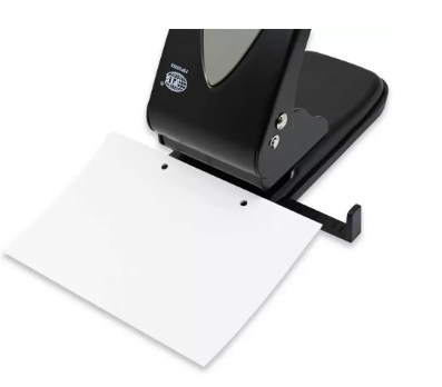 FIS 2 Hole Punch Heavy duty 70 Sheets Capacity, Black/Grey Color - FSPU93K8