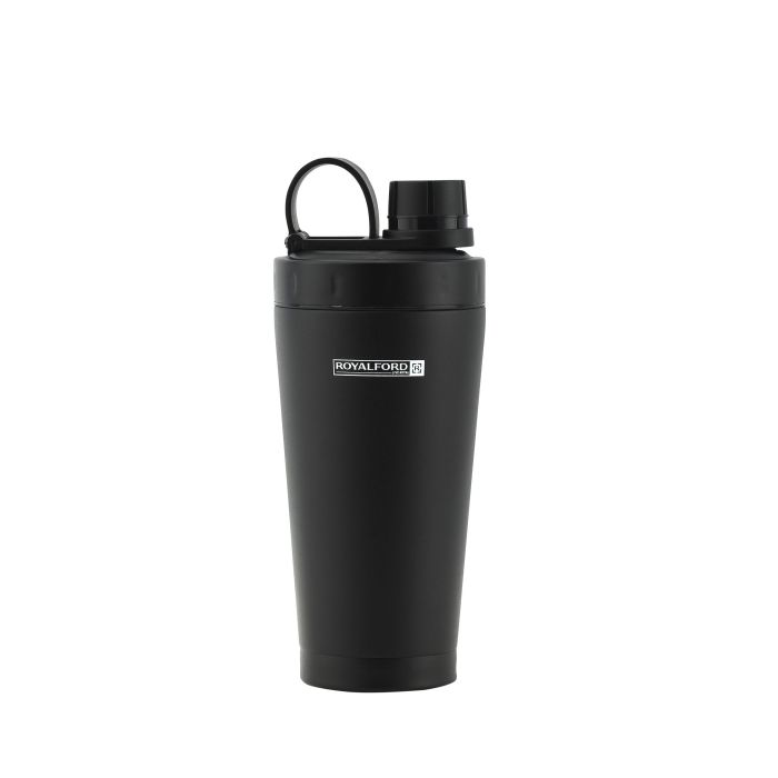 Royalford 500ML Shaker Bottle- RF11141| Double Wall Stainless Steel Shaker With PP Lid| Keeps Your Drinks Hot Or Cold For Long Hours| Leak-Proof And Portable Design| Suitable For Indoor And Outdoor Us