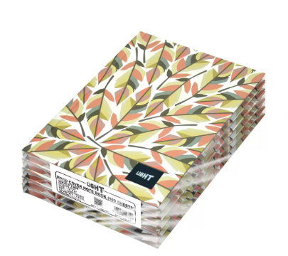 Light Hard Cover Notebook, Pack of 5 Pieces, Single Line, 10x8 Inch,100 Sheets - LINB1081807