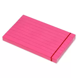 FIS Sticky Note Pad, 3X5 inches, Pack of 12, Ruled Neon Magenta -FSPO3X5RNMG