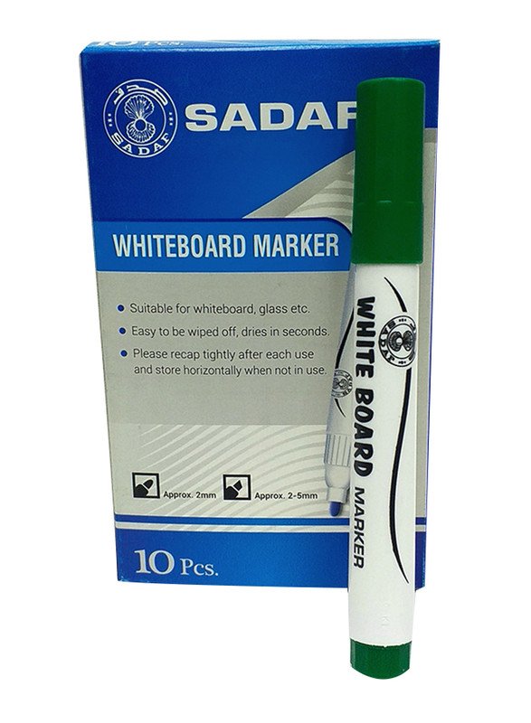 SADAF WHITE BOARD MARKER 5MM BLACK,BLUE,GREEN,RED (CHISEL TIP)