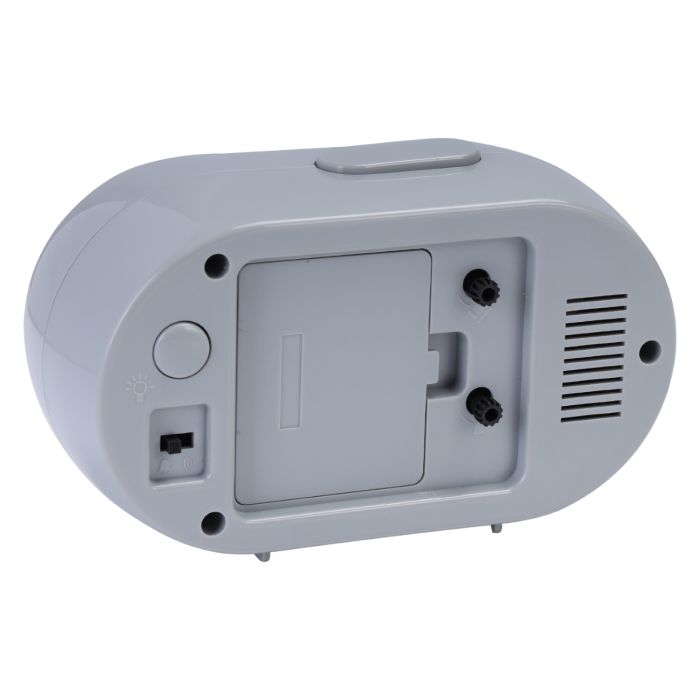 Geepas Bell Alarm Clock - Small Battery Operated, Analog Alarm Clock, Silent Non-Ticking, Ascending Beep Sounds, Snooze, Light Functions