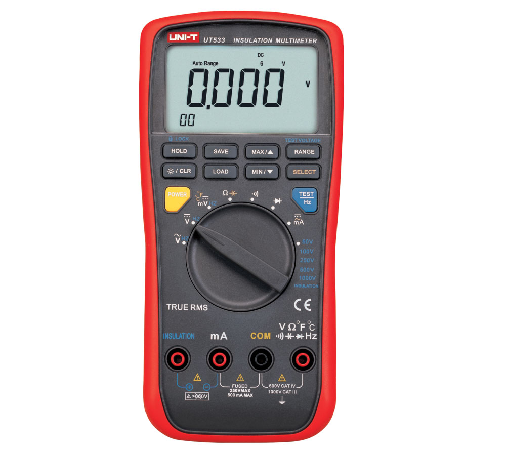 UNI-T UT533 INSULATION RESISTANCE MULTIMETER 6V-1000V