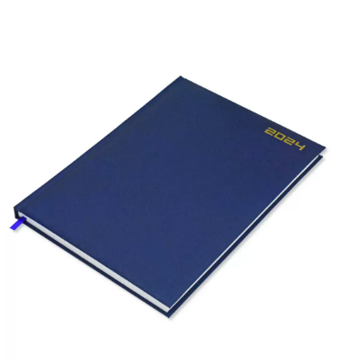 FIS A4 Diary 2024 English (Saturday & Sunday Combined) Blue - FSDI48E24BL