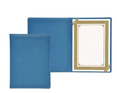 FIS Italian PU Certificate Folders with A4 Certificate and Gift Box - FSCLCERTPUVBL