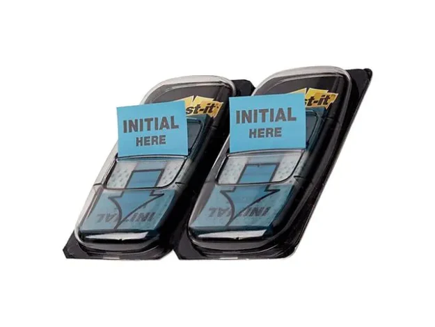 3M Post-It Flags Initial here 680-IH2, 50 Flags-Dispenser, 2/Pack