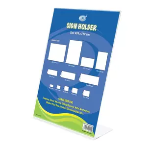 FIS L-Shape Sign Holders Upright, 226 x 310 mm Size - FSNA226X310