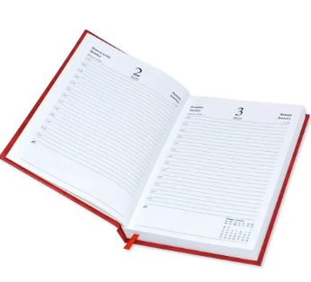 Fis 2023 Russian Diary, A5 Vinyl, 1 Side Padded, Red -FSDIRU0123RE