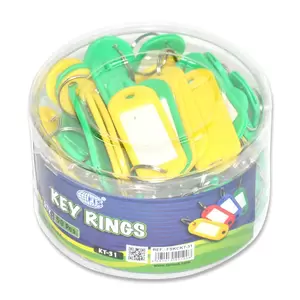 50-Piece FIS Key Ring 6X2cm Assorted - FSKCKT-31