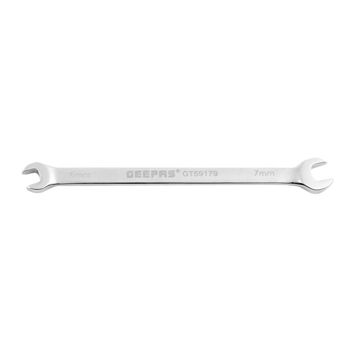Geepas Open End Spanner 6*7mm - 1PCS Double End Open End Spanner Brake Pipe Spanner Metric For Home And Auto Repairing | Ideal For Mechanic, Plumbers, Carpenter, DIYers And More