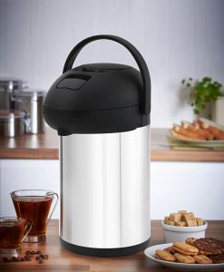 Royalford 4L Double Wall Vacuum Flask - Stainless Steel - Silver - 4 L