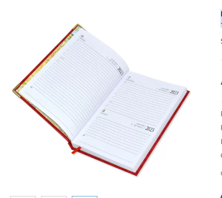 FIS Diary 2023 English (Saturday & Sunday Combined) A5 , Black -FSDI92EN23BK