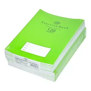 FIS Exercise Books 15 mm Square with Left Margin, 120 Pages, Pack of 12 Pieces, 16.5 x 21 cm Size - FSEBSQ15120N