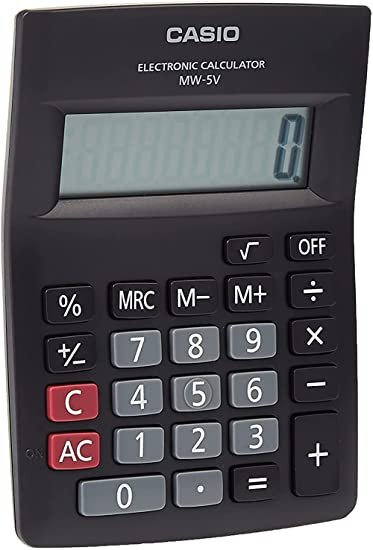 Casio MW 5VBK Pocket Calculator