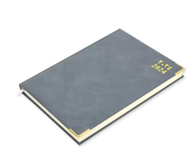 FIS Executive Diary 2024 (Arabic/English) Bonded Leather, Cover Grey - FSDI88AEB24GY