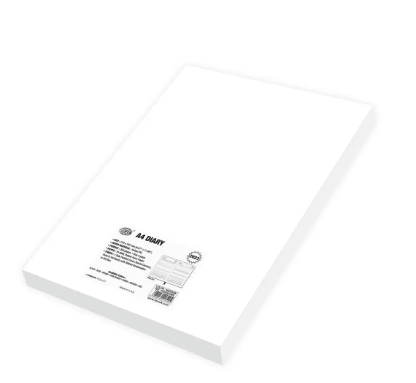 FIS 2023 Golden Diary A4 English Bonded Leather 1-Side Padded Black - FSDI45EGB23BK