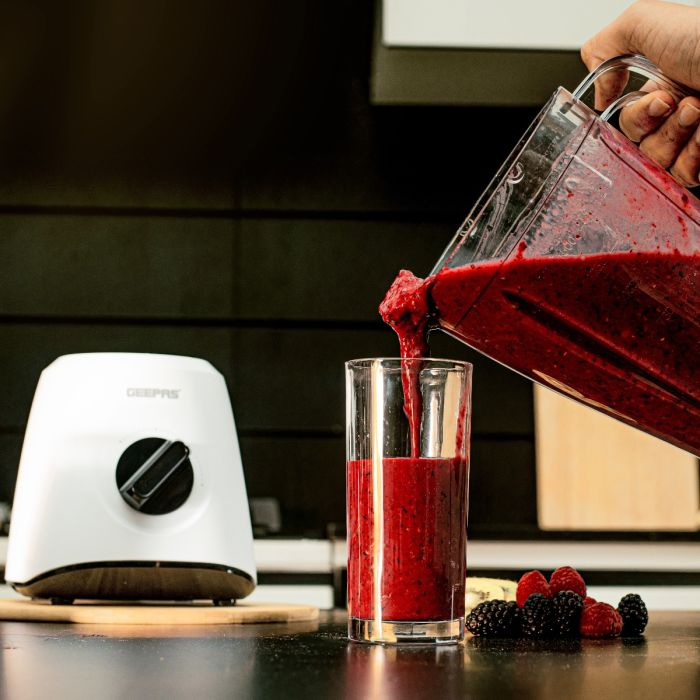 GSB44027 400W 2 In 1 Multifunctional Blender | Stainless Steel Blades, 2 Speed Control With Pulse | 1.5L Jar, Interlock Protection| Ice Crusher, Chopper, Coffee Grinder & Smoothie Maker