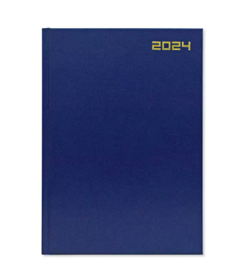 FIS A4 Diary 2024 English (Saturday & Sunday Combined) Blue - FSDI47E24BL