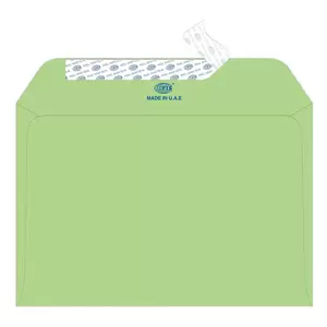 FIS Executive Envelope Peel & Seal, Pack of 50 Pcs. Green Colors, C5 (162 x 229 mm), 100 GSM - FSEE1026PBGR50