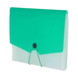 FIS Expanding Files 13 Pockets With Tie Green Color, 210 x 145 mm Size - FSPG1305GR