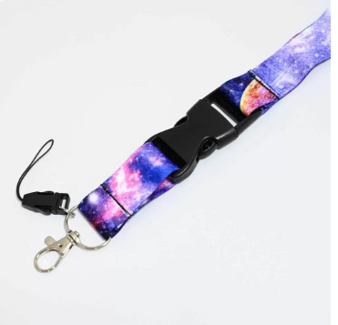 FIS Bag of 10 Fancy Lanyards with Metal Hook Width:2.5CM, Length:90CM Purple Color - FSNAF1