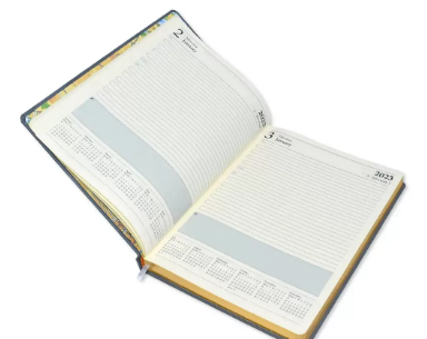 FIS 2023 Golden Diary A4 English Bonded Leather 1-Side Padded Maroon - FSDI45EGB23GY