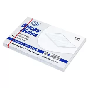 FIS Sticky Note Pad, 4X6 inches, Pack of 6, Ruled Pastel White -FSPO4X6RPWH