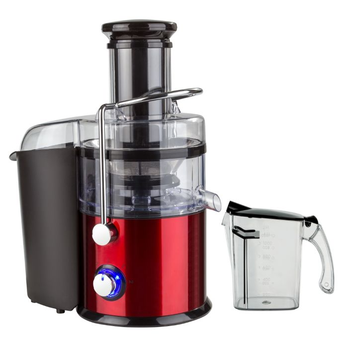 Geepas Centrifugal Juicer | 800W Juicer Machine | Juice Extractor With 75MM Wide Mouth For Whole Fruit And Vegetable | 2 Speed, Stainless Steel Body, Non-Slip Feet | 2 Year Warranty