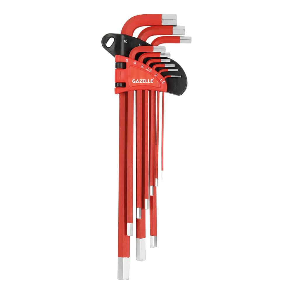 GAZELLE G80133 9 PC LONG ARM METRIC HEX KEY SET