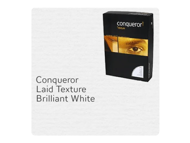 Conqueror Paper, A4, 100gsm, Brilliant White, Laid Finish, 500sh/Pack