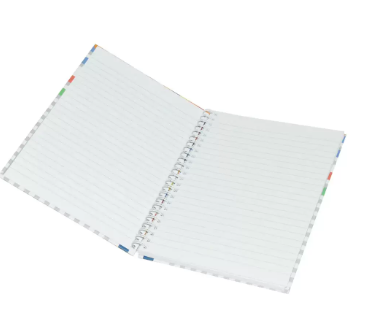 5-Piece Light Spiral Hard Cover Notebook, Single Ruled (100 Sheet) A5 Size - LINBSA51510