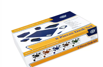 FIS Executive Desk Set 8 pieces, Brown Color - FSDSEX201BR