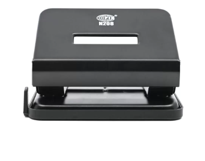 FIS 2-Holes Metal Punch 10 Sheets 1 mm, 8 cm apart hole size 6 mm, Medium Size, Black -FSPUN208BK
