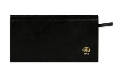 FIS 2024 Slim Arabic English Diary Vinyl Hard Cover Black -FSDI51AE24BK