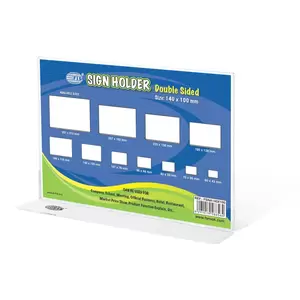 FIS Sign Holders Horizontal Double Sided Oblong, 140 x 100 mm Size - FSNA140X100