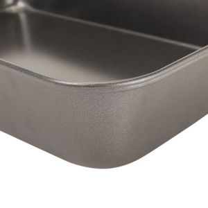 Royalford Rectangular Roaster Tin Set - Carbon Steel - Black