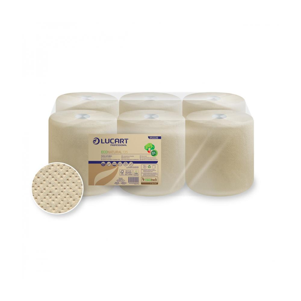 Lucart Econatural Maxi Roll Paper Brown 450 Sheets & 6 Rolls