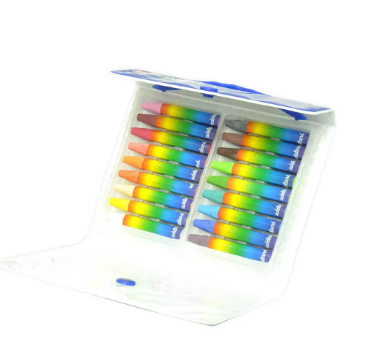 Adel Oil Pastel Hexagonal, Pack of 18 Colors with PVC Free Case - ALCR4281818100