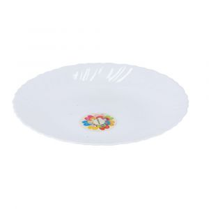 Royalford 75" Opal Ware Spin Dessert Plate - Opalware - White