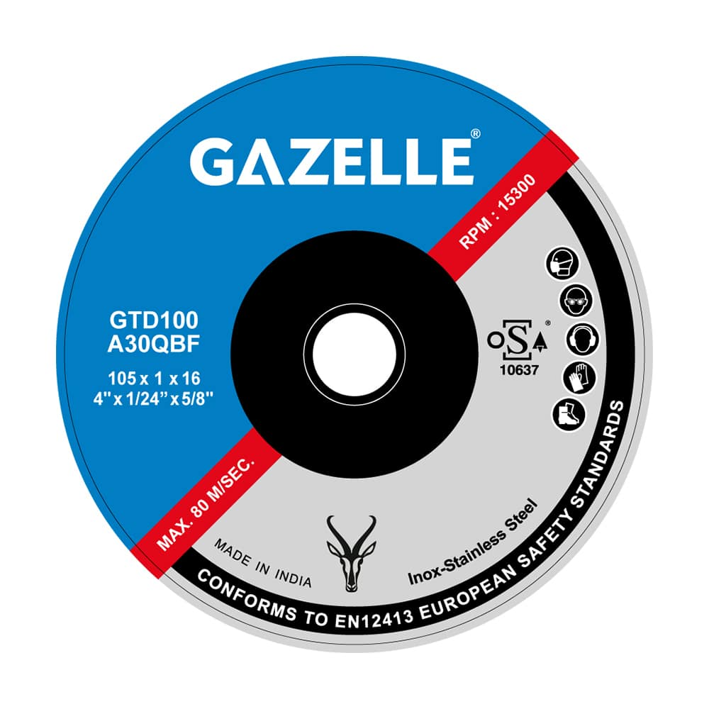 GAZELLE GTD100-HD ULTRA THIN CUTTING DISC 4IN – 100 X 1 X 16MM