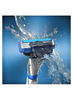 Mach 3, Turbo 3D 4, Blade Refills, Silver/Blue