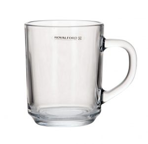 Royalford 210Ml 3 Pcs Glass Mug With Handle - Glass - Clear